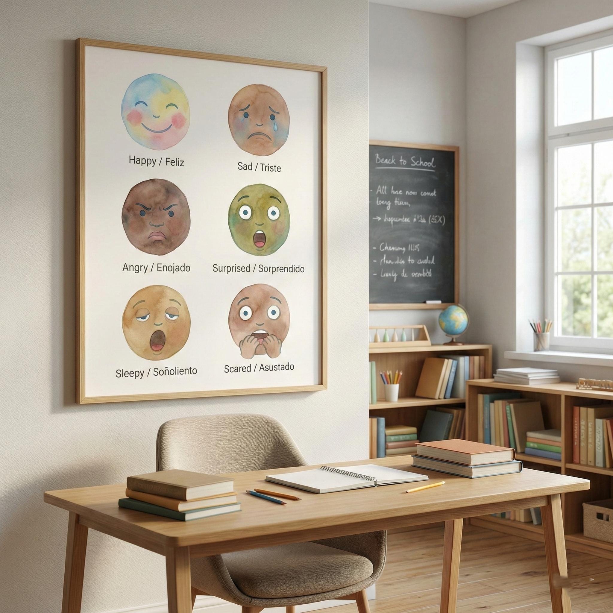 Bilingual Educational Posters Spanish English Montessori Classroom ...
