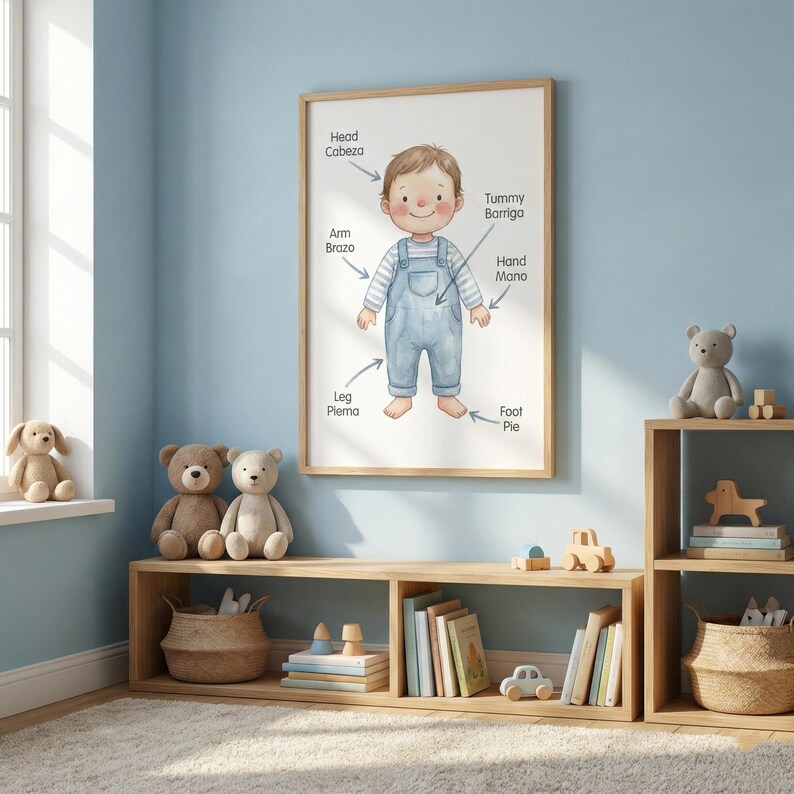 Bilingual Educational Posters Spanish English Montessori Classroom ...