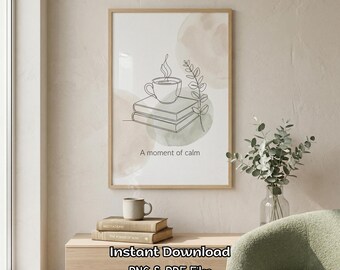 Mothers Day Printable Wall Art Self Care Gift Neutral Minimalist Mom ...