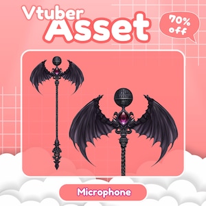 VTuber Stream Asset – Microfon, PNG Stickers, Vtuber Items, Props & Decorations for OBS and PNGTuber