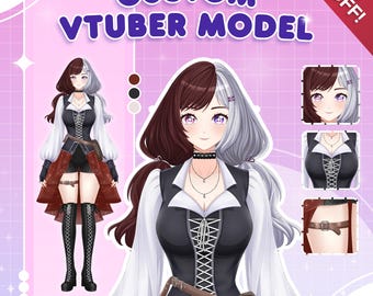 Modelo VTuber personalizado / Comisión Live2D / PNGTuber / Vtuber masculino y femenino / Comisión live2D / Arte de anime / Recursos de Vtuber