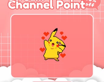 Pikachu Channel Point for Twitch, Twitch Channel Point, Channel Point Icon, Twitch Emotes, Channel Point, Channel Point Redeem, Cute icon