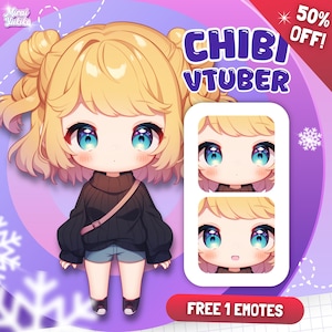 CUSTOM CHIBI VTUBER | Benutzerdefiniertes Vtuber-Modell, Live2D-Modell, Vtuber Design, Vtuber-Charakter, Anime Art, Anime-Charakter, Chibi Vtuber-Modell