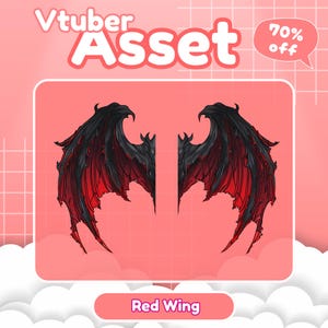 VTuber Stream Asset – Wing, PNG Stickers, Vtuber Items, Props & Decorations for OBS and PNGTuber