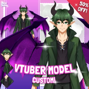 Custom Vtuber Model Live2d Commission | Vtuber Asset | Vtuber model | Live2d Vtuber Model | Pngtuber | vtuber rigging | twitch