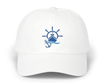 Anchor Baseball Cap, Captain Anchor, Sailing Boat, Dad hat, boyfriend gift, Womens anchor hat, Gift for Dads, Unisex Lightweight Cap.