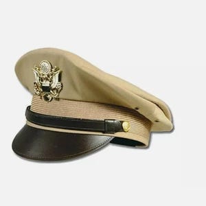 U.S. Army Officer’s Visor Cap - Khaki Available in All Size