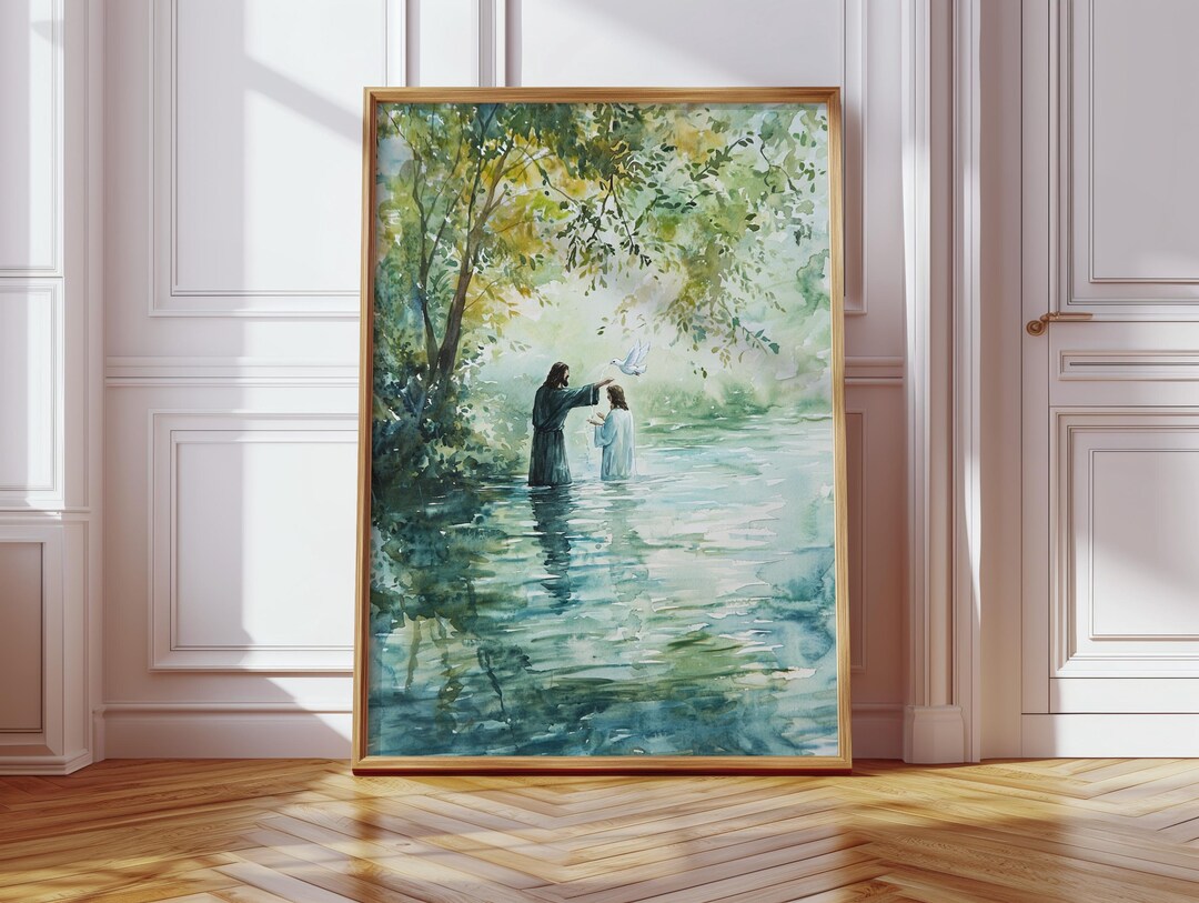 Baptism of Jesus - Christian Art | Biblical Wall Art | Spiritual ...