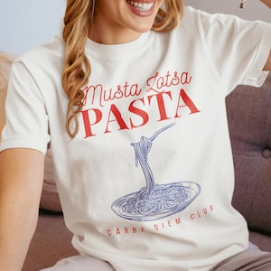 Musta Lotsa Pasta T-Shirt | Funny Italian Food Shirt for Pasta Lovers & Carb Fans — Premium Unisex Graphic T-shirt