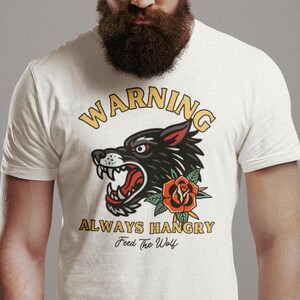 Warnung Immer Hangry T-Shirt - Lustiges Foodie-Grafik-T-Shirt für hungrige Menschen, Snack-Liebhaber & Stimmungswechsel-Champs - Premium Softstyle Unisex-T-Shirt