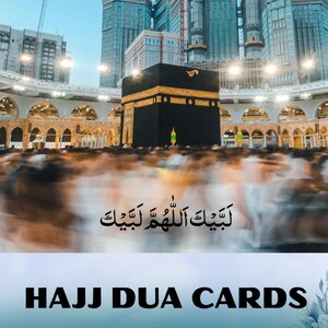 Wydrukowane karty dua hadżdż i przewodnik hadżdż | Podstawowe informacje o podróżach islamskich | Pakiet przygotowawczy do hadżdżu | Planer pielgrzymki muzułmańskiej | Pobieranie cyfrowe