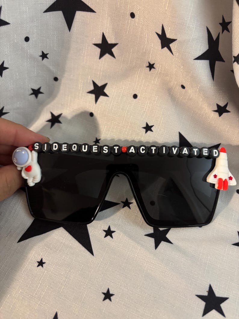 Custom Mirrored Rave Glasses Festival Party Afters Side Quest One of a ...