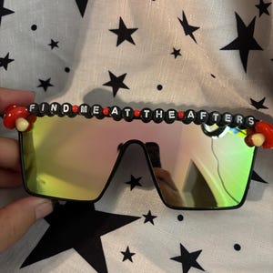Custom Mirrored Rave Glasses Festival Party Afters Side Quest One of a ...