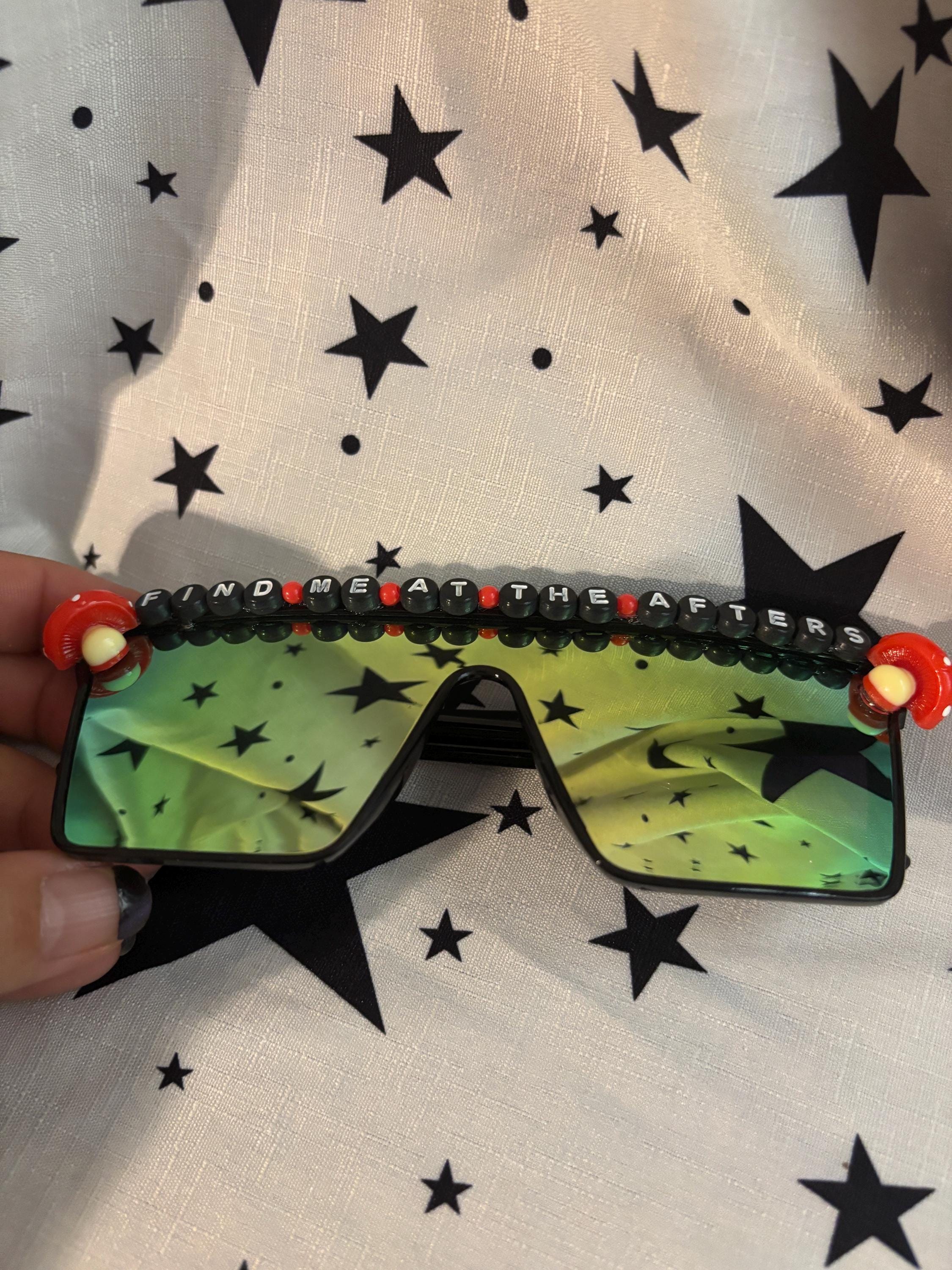 Custom Mirrored Rave Glasses Festival Party Afters Side Quest One of a ...