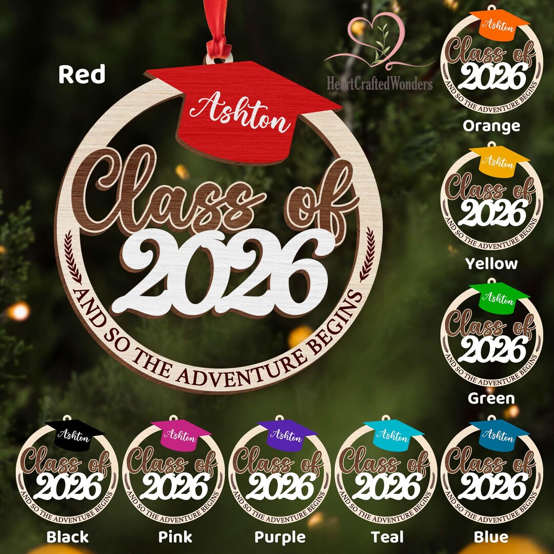Personalized Graduation Ornament, Class of 2026 Ornament, Senior Gift ...