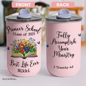 Personalized Pioneer School Tumbler, JW Pioneer School 2025, Pioneer School 2025, Gift Ideas 2025, Year Text Best Life Ever Pioneer 2025