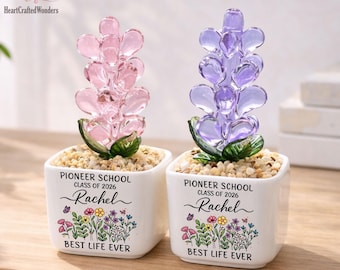 Pioneer School 2026 Gift, Pioneer School Mini Glass Flower Pot, JW Pioneer School Gift, Pioneer School Pot 2026, Best Life Ever Gift,JW Gift