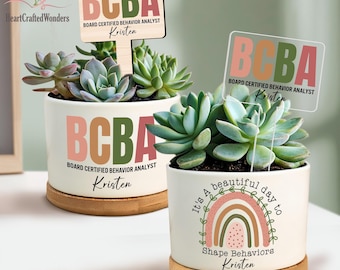 Behavior Analyst Gift Plant Pot, BCBA Gift, Behavior Therapist Appreciation Gift Decor, ABA Team Gift,Board Certified Behavior Analyst  Gift