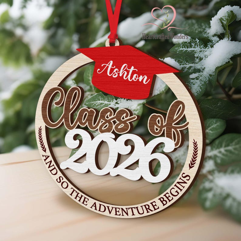 Personalized Graduation Ornament, Class of 2026 Ornament, Senior Gift ...