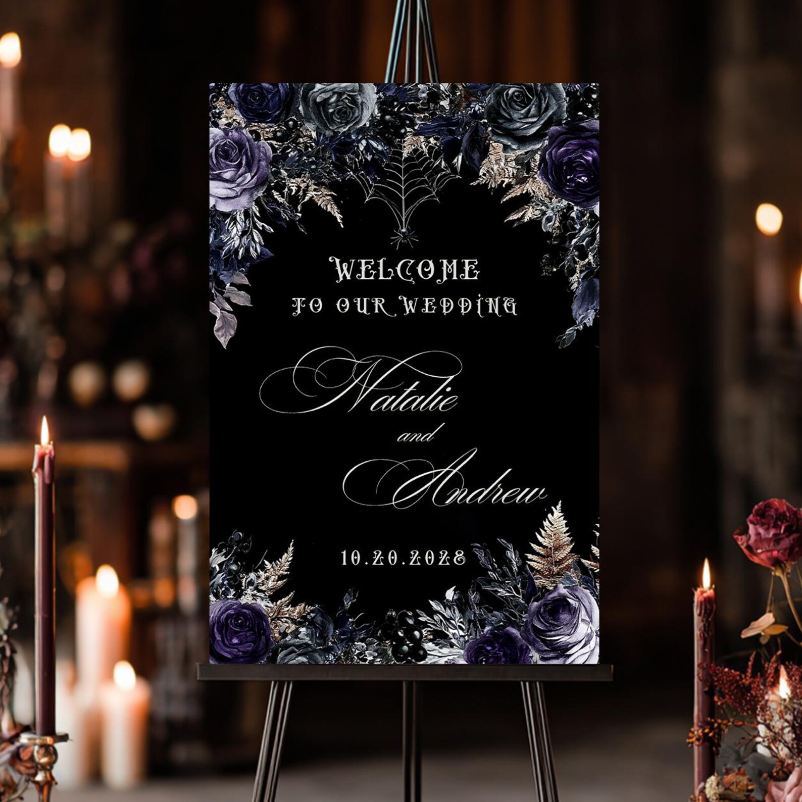 Gothic Halloween Wedding Welcome Sign, Till Death Do Us Part Wedding Gothic Halloween Wedding Welcome Sign, Till Death Do Us Part Wedding
