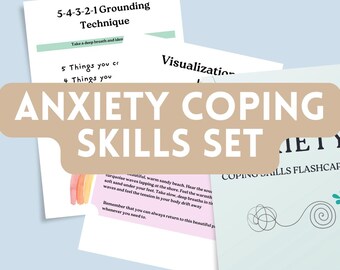 Anxiety Relief and Mindfulness Flashcards, Anxiety Relief & Coping Skills Deck for Stress Management and Emotional Wellness