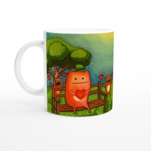 FUNNY CUTE watercolour MONSTER original art Ceramic coffee Mug