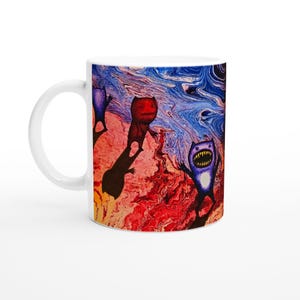 FUNNY MONSTER original art hand drawn Ceramic coffee Mug