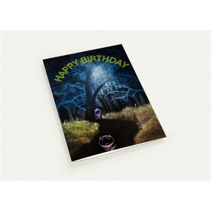 Original Hand Painted Design Happy Birthday Monster Pack of 10 Greeting Cards (EU & RoW)