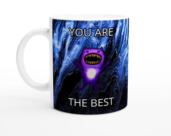 Taza de café con forma de monstruo divertida, eres el regalo