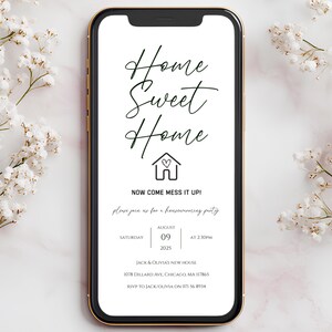 Editable Home Sweet Home Housewarming Invitation, Housewarming Invitation Digital, Fun House Party Evite, First Home Celebration