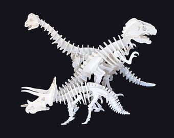 Kit de construcción de modelos de dinosaurios impresos en 3D (tarjetas)
