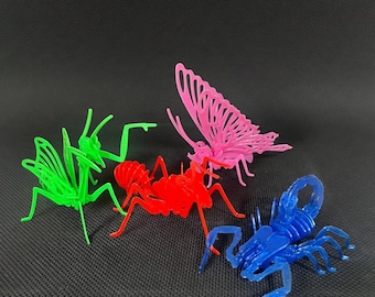 Kit de construcción de modelos de insectos impresos en 3D (tarjetas)
