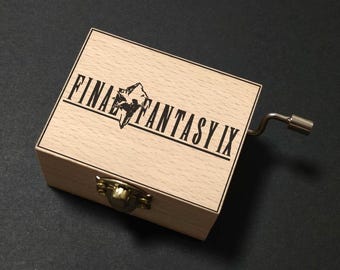 Final Fantasy IX FF9 A Place to Call Home Music Box Hand Cranked, Wooden Engraved Handmade Vintage Gift