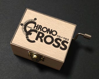 Chrono Cross RADICAL DREAMERS ~盗めない宝石~ Music Box Hand Cranked, Wooden Engraved Handmade Vintage Gift