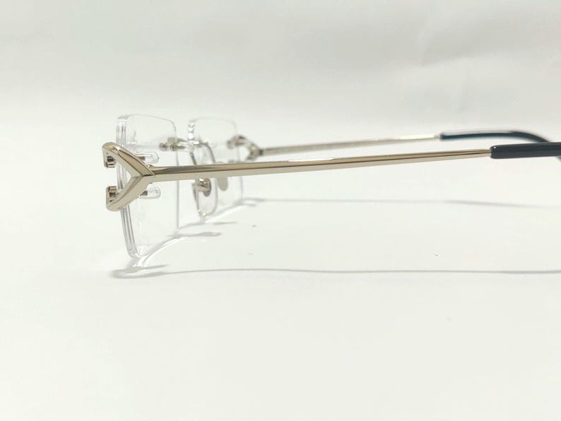 Cartier Glasses C Wire Rimless Silver Frame Clear Lens Vintage Eyewear ...