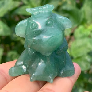 4,5 cm natürlicher Aventurin Quarz Milchkuh Schädel,Kristall handgeschnitzte Kuh,Kristallschädel,Kristallgeschenk,Hausdekoration Geschenke,Kristallheilung/Stk