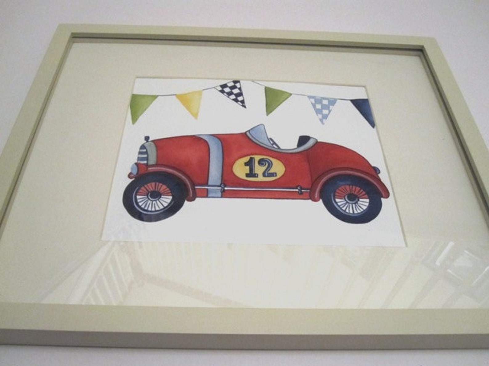 Race car nursery art vintage race car art prints boys Etsy