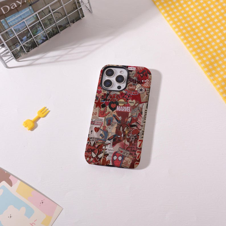 Spider-Man Pop Art iPhone Case,Two-in-One iPhone Protective Case iPhone 17/16/15/14/13/12 Basic/Pro/Mini/Pro Max,Magsafe Case For iPhone image 7