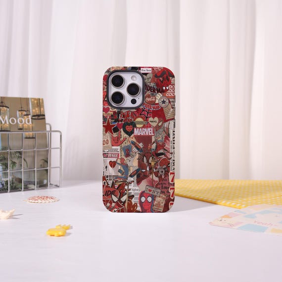 Spider-Man Pop Art iPhone Case,Two-in-One iPhone Protective Case iPhone 17/16/15/14/13/12 Basic/Pro/Mini/Pro Max,Magsafe Case For iPhone