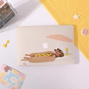 Beach dachshund Dog Macbook Air Case Hard Laptop Case for Macbook Air 11/13/15 Pro 13/14/15/16 Cover Laptop Sleeve,Gift for Friend,Neo A18