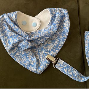 PDF Sewing Pattern Baby Bib and Pacifier Clip