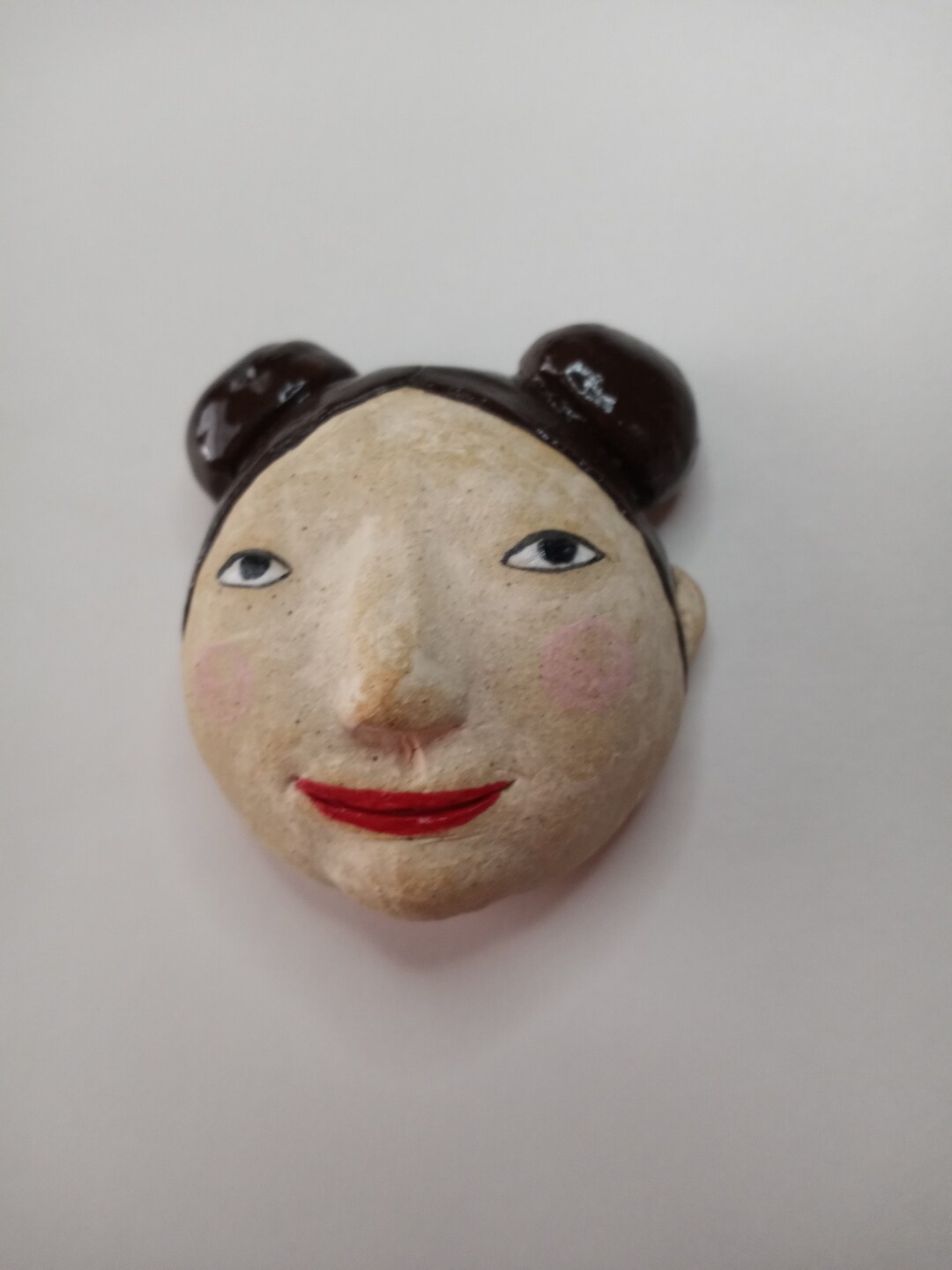Girl Face Mask Ceramic Face Head Clay Sculpture Modern Pottery Etsy
