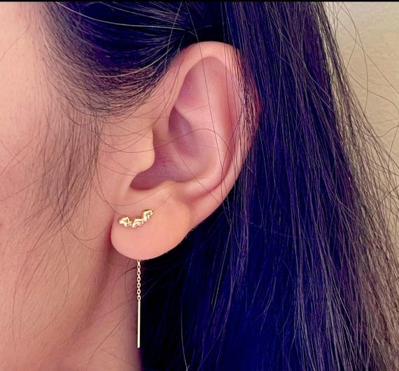 18k solid gold earrings