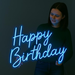 Benutzerdefinierte alles Gute zum Geburtstag Neonzeichen - LED Neon Namenslicht Zeichen für Wohnkultur!
