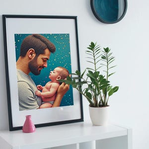 Imprimível da Jornada da Paternidade – Presente para Novo Pai – Arte de Parede Minimalista para Berçário ou Escritório