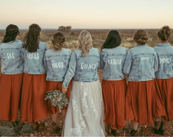 Personalised Denim Bridal Jackets