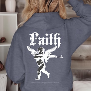 Faith Graphic Hoodie: Christian Apparel, Inspirational Sweatshirt