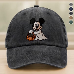 Disney Halloween Stickerei Baseballhut, Mickey Mouse Hut, Halloween Disney Trip Gruselig gestickter Hut, Disney Familie Baseballkappe