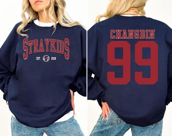 Bluza z kapturem Stray Kids Member Group, spersonalizowana koszulka Stray Kids Kpop, koszulka Stray Kids World Tour, Stray Kids Felix, Hyunjin, Changbin, Han