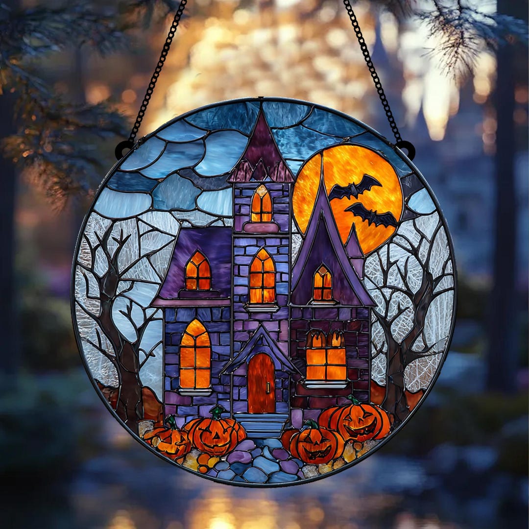 Halloween Suncatcher, Spooky Home Decor, Halloween Suncatcher ...